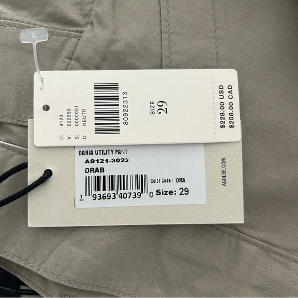 NWT Agolde Daria Cargo Utility Pants Drab Anthropologie - Picture 9 of 11